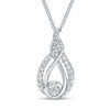 Interwoven™ 0.09 CT. T.W. Diamond Pendant in Sterling Silver - 19"