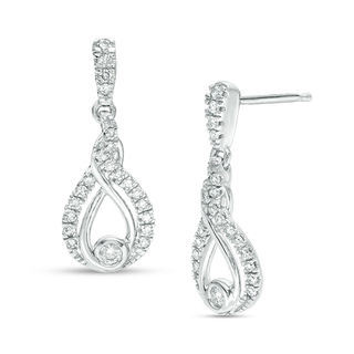 Interwoven™ CT. T.W. Diamond Drop Earrings in 10K Gold