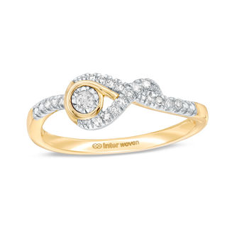 Interwoven™ 0.10 CT. T.W. Diamond Ring in 10K Gold