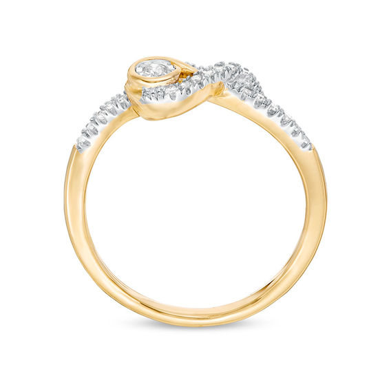 Interwoven™ 0.10 CT. T.W. Diamond Ring in 10K Gold