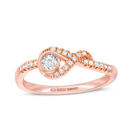 Interwoven™ 0.10 CT. T.W. Diamond Ring in 10K Rose Gold