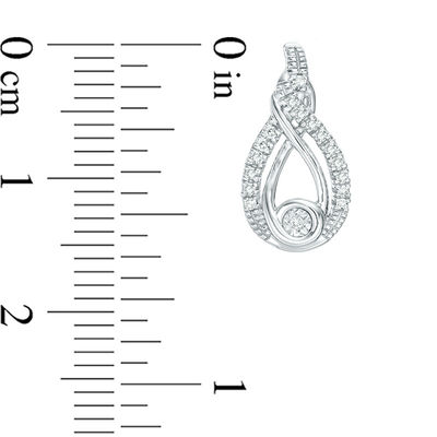 Interwoven™ 0.12 CT. T.W. Diamond Drop Earrings in Sterling Silver