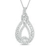 Thumbnail Image 1 of Interwoven™ 0.95 CT. T.W. Diamond Pendant in 10K White Gold - 19&quot;