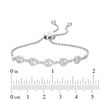 Interwoven™ 0.04 CT. T.W. Diamond Bolo Bracelet in Sterling Silver - 9.5"