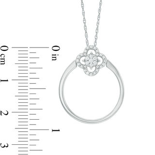 Convertibilities 0.16 CT. T.W. Diamond Clover Two-in-One Pendant and Ring Set in 10K Gold