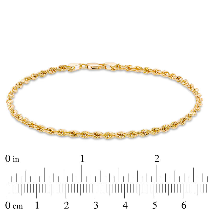 Italian Gold 3.0mm Rope Chain Necklace and Bracelet Set in 14K Gold - 22