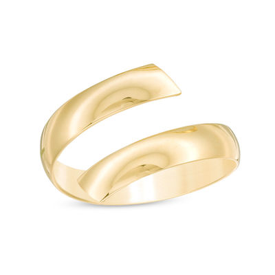 Bypass Ribbon Ring in 14K Gold - Size 7