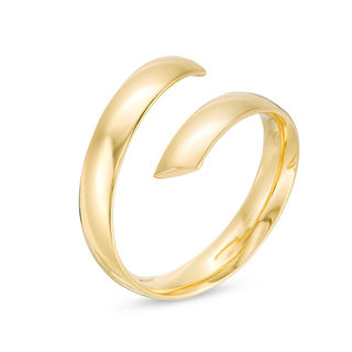 Bypass Ribbon Ring in 14K Gold - Size 7