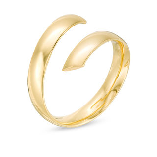 Bypass Ribbon Ring in 14K Gold - Size 7