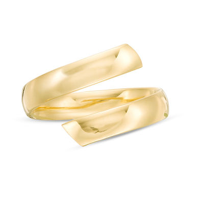 Bypass Ribbon Ring in 14K Gold - Size 7