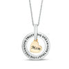 Thumbnail Image 0 of Open Circle with "Mom" Heart Charm Pendant in 10K Two-Tone Gold