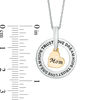 Thumbnail Image 1 of Open Circle with "Mom" Heart Charm Pendant in 10K Two-Tone Gold