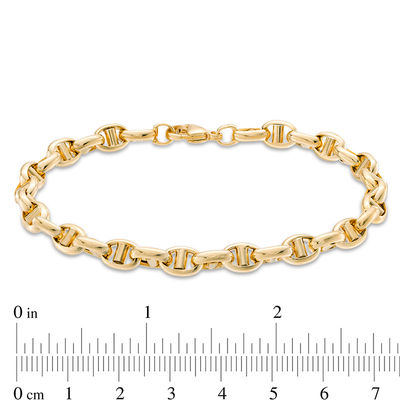 Men's 6.4mm Mariner Chain Bracelet in 14K Gold - 8.5"