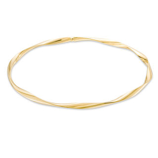 3.0mm Twist Slip-On Bangle in 14K Gold - 8.0"