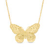 Italian Gold Diamond-Cut Butterfly Necklace in 14K Gold