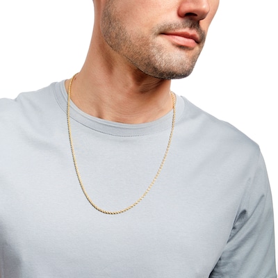 Italian Gold Men's 5.0mm Rope Chain Necklace in 14K Gold - 22"