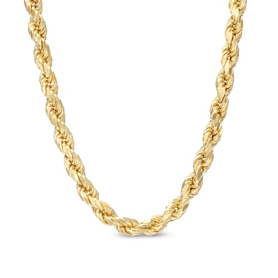 Italian Gold Men's 4.4mm Rope Chain Necklace in 14K Gold - 22"