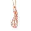 Thumbnail Image 3 of Interwoven™ 1.50 CT. T.W. Diamond Pendant in 10K Rose Gold - 19&quot;