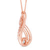 Thumbnail Image 4 of Interwoven™ 1.50 CT. T.W. Diamond Pendant in 10K Rose Gold - 19&quot;