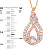 Thumbnail Image 5 of Interwoven™ 1.50 CT. T.W. Diamond Pendant in 10K Rose Gold - 19&quot;