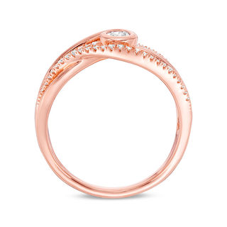 Interwoven™ 0.18 CT. T.W. Diamond Promise Ring in 10K Rose Gold