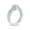 0.45 CT. T.W. Princess-Cut Diamond Frame Twist Bridal Set in 10K White Gold