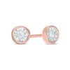 Thumbnail Image 0 of 0.23 CT. T.W. Diamond Illusion Solitaire Stud Earrings in 10K Rose Gold