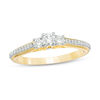 Thumbnail Image 0 of 0.40 CT. T.W. Certified Canadian Diamond Three Stone Engagement Ring in 14K Gold (I/I2)