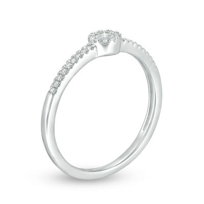 0.10 CT. T.W. Diamond Frame Ring in 10K White Gold