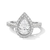 Thumbnail Image 1 of Vera Wang Love Collection 1.69 CT. T.W. Certified Pear-Shaped Diamond Frame Engagement Ring in 14K White Gold (I/SI2)