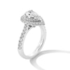 Thumbnail Image 3 of Vera Wang Love Collection 1.69 CT. T.W. Certified Pear-Shaped Diamond Frame Engagement Ring in 14K White Gold (I/SI2)