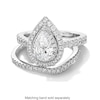 Thumbnail Image 4 of Vera Wang Love Collection 1.69 CT. T.W. Certified Pear-Shaped Diamond Frame Engagement Ring in 14K White Gold (I/SI2)