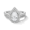 Thumbnail Image 5 of Vera Wang Love Collection 1.69 CT. T.W. Certified Pear-Shaped Diamond Frame Engagement Ring in 14K White Gold (I/SI2)