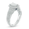 Thumbnail Image 1 of Vera Wang Love Collection 1.45 CT. T.W. Emerald-Cut Diamond Frame Vintage-Style Engagement Ring in 14K White Gold