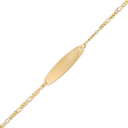 Child's Oval ID Bracelet in Solid 14K Gold - 6&quot;