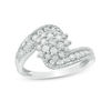 Thumbnail Image 0 of 0.45 CT. T.W. Multi-Diamond Bypass Ring in 10K White Gold