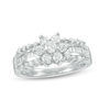 0.69 CT. T.W. Diamond Frame Multi-Row Ring in 10K White Gold