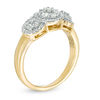 Thumbnail Image 1 of 0.45 CT. T.W. Composite Diamond Three Stone Frame Ring in 10K Gold