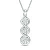 0.29 CT. T.W. Multi-Diamond Three Stone Twist Pendant in 10K White Gold