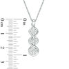 0.29 CT. T.W. Multi-Diamond Three Stone Twist Pendant in 10K White Gold