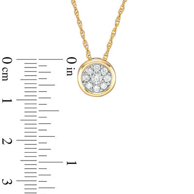 0.23 CT. T.W. Diamond Frame Pendant in 10K Gold