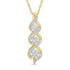 0.37 CT. T.W. Composite Diamond Three Stone Twist Pendant in 10K Gold