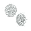 Thumbnail Image 0 of 0.95 CT. T.W. Composite Diamond Double Frame Stud Earrings in 10K White Gold