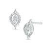 0.18 CT. T.W. Quad Diamond Flame Stud Earrings in 10K White Gold