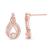 Interwoven™ 0.23 CT. T.W. Diamond Drop Earrings in 10K Rose Gold