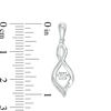 Unstoppable Love™ 0.085 CT. T.W. Diamond Flame Drop Earrings in Sterling Silver