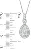 0.23 CT. T.W. Diamond Double Teardrop Frame Pendant in 10K White Gold