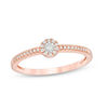 0.10 CT. T.W. Diamond Frame Ring in 10K Rose Gold