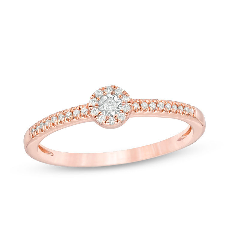0.10 CT. T.W. Diamond Frame Ring in 10K Rose Gold|Peoples Jewellers