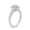 0.45 CT. T.W. Emerald-Cut Diamond Double Frame Engagement Ring in 14K White Gold